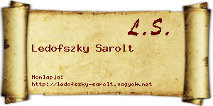Ledofszky Sarolt névjegykártya